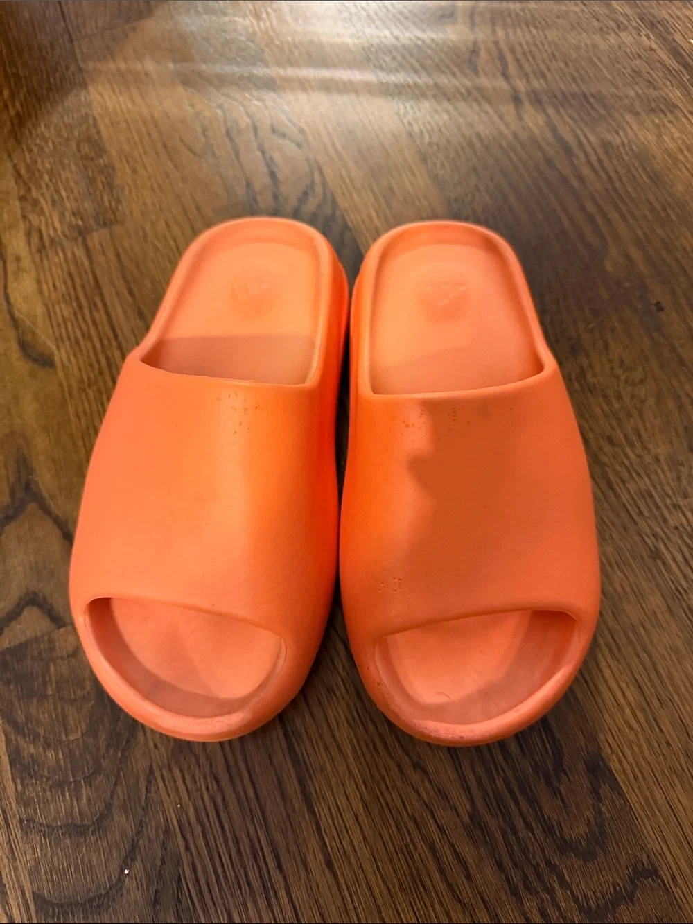 adidas Kids Orange Slide Sandals - Picture 2 of 5